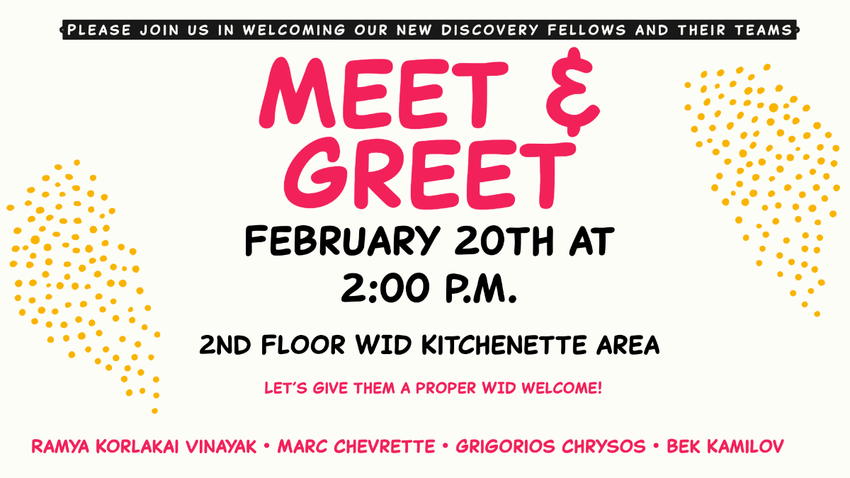meet and greet for new Discovery fellows and labs